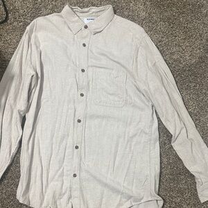Old Navy Men's Light Gray Casual Shirt